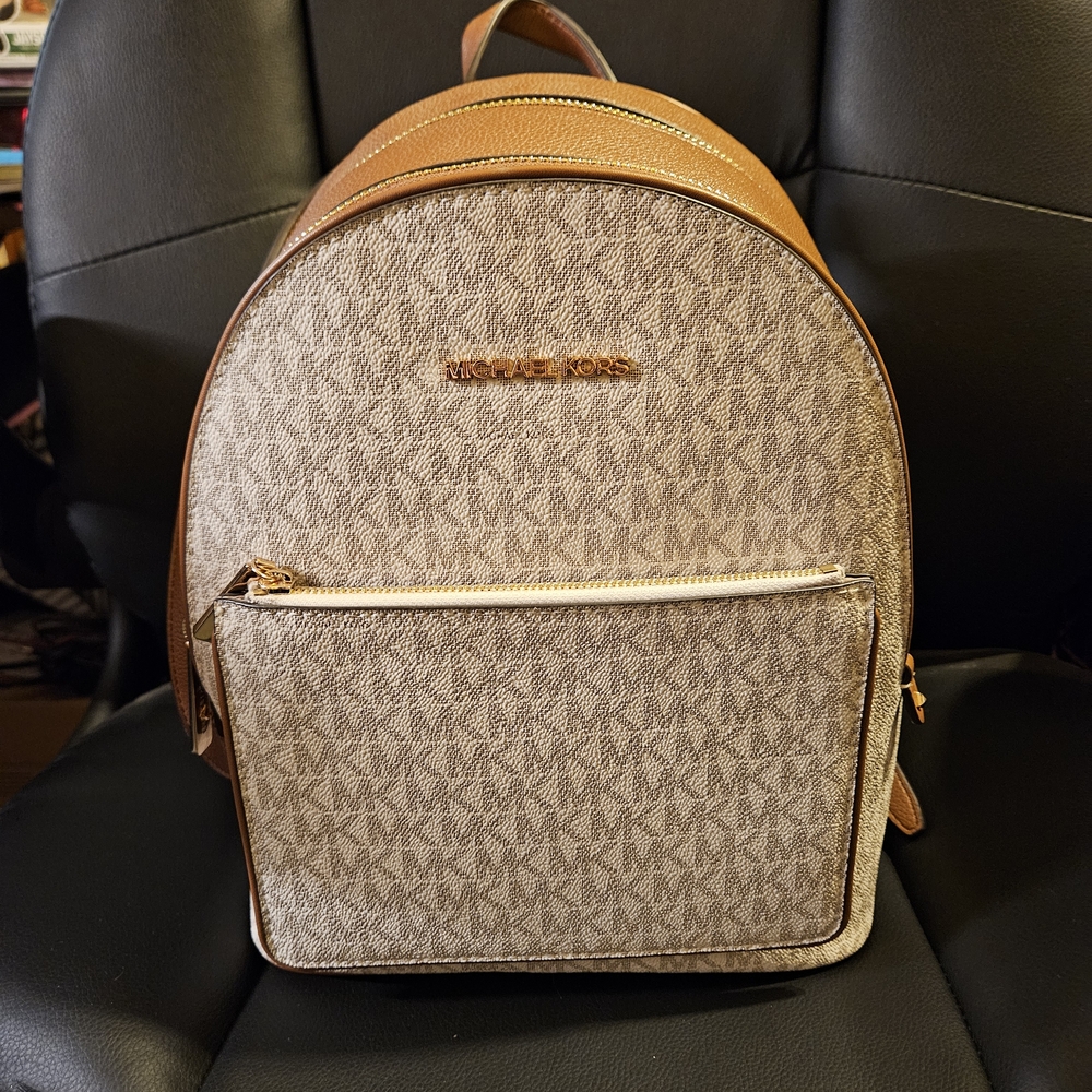 Michael Kors Tan and Brown Men's Backpack